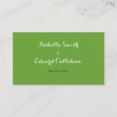 トロピカルグリーン葉モンステラ結婚のウェブサイト エンクロージャーカード (裏面)