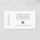 トロピカルグリーン葉モンステラ結婚のウェブサイト エンクロージャーカード (正面)