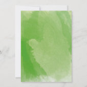 トロピカルグリーン葉モンスラの水の色結婚の値 招待状 (裏面)