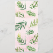 トロピカルグリーン葉ルアウ(ハワイ式宴会)パーティーメニュー メニュー (裏面)