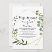 トロピカルグリーン葉披露宴 招待状 (正面)