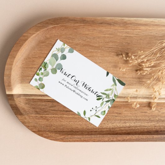 トロピカルグリーン葉結婚ズのウェブサイト エンクロージャーカード