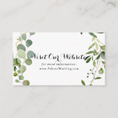 トロピカルグリーン葉結婚ズのウェブサイト エンクロージャーカード (正面)