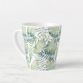 トロピカルグリーン葉 カフェラテマグ (左アングル)