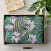 トロピカルグリーン薄紫金ゴールドモンスタ葉ーフローラ 薄葉紙 (ギフト)