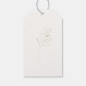 トロピカルグリーン金ゴールドランエレガントブライダルシャワー ギフトタグ (裏面)