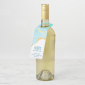 トロピカルグリーン金ゴールド縁どありお願い ボトルネックタグ (アングル)