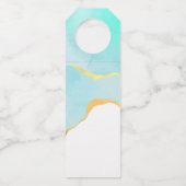 トロピカルグリーン金ゴールド縁どありお願い ボトルネックタグ (裏面)