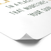 トロピカルグリーン金ゴールド葉パームやる気を起こさせる ポスター (角)