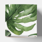 トロピカルグリーン離れウェディングパーティーお気に入り フェイバーボックス (上部)