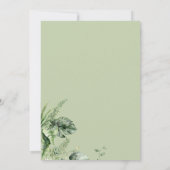 トロピカルグリーン離れズアンスリウム葬儀招待状 招待状 (裏面)