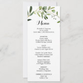 トロピカルグリーン離れディナーカード 招待状 (正面)