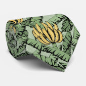 トロピカルグリーン離れバナナとイエローバナナ ネクタイ (ロール)