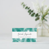 トロピカルグリーン離れパームエレガントデザイン 名刺 (スタンド正面)