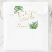 トロピカルグリーン離れパームサンキュー スクエアシール (バッグ)