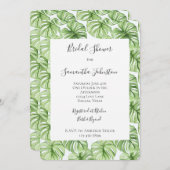 トロピカルグリーン離れブライダルシャワー 招待状 (正面/裏面)