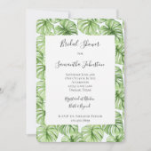 トロピカルグリーン離れブライダルシャワー 招待状 (正面)