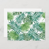 トロピカルグリーン離れ水彩はがき ポストカード (正面/裏面)