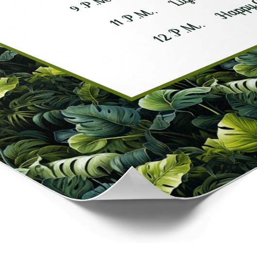 トロピカルグリーン離れ結婚のタイムライン ポスター (角)