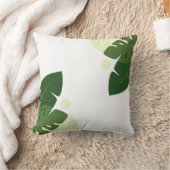 トロピカルグリーン離れ自然デザイン クッション (ブランケット)