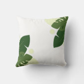 トロピカルグリーン離れ自然デザイン クッション (裏面)