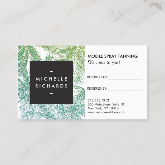 トロピカルグリーン/アクアグリッターパームスリファレンスカード 紹介カード (裏面)