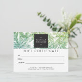 トロピカルグリーン/アクアグリッターパームズギフトカード (スタンド正面)