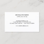 トロピカルグリーン/アクアグリッターパームズロイヤリティカード ロイヤリティカード (裏面)