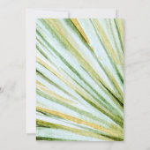 トロピカルグリーン&オレンジフローラベビーシャワー 招待状 (裏面)