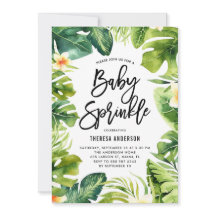 トロピカルグリーン＆プルメリア ベビースプリンカルシャワー