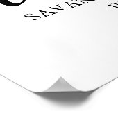 トロピカルグリーン ヤシ カスタマイズサイン 8x10 ポスター (角)