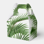 トロピカルグリーン 水彩 パームツリー モノグラム フェイバーボックス (裏面サイド)