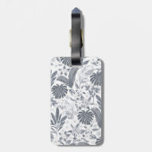トロピカルグレーフローラ緑 ラゲッジタグ (裏面縦)