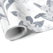 トロピカルグレーフローラ緑 ラッピングペーパー (ロールコーナー)