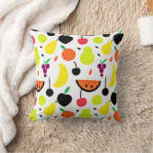 トロピカルグローネオンフルーツパターン クッション (ブランケット)