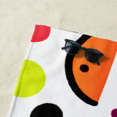 トロピカルグローネオンフルーツパターン ビーチタオル (インサイチュ)