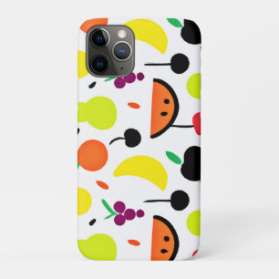 トロピカルグローネオンフルーツパターン iPhone 11 PROケース