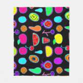 トロピカルグロー爆発 フリースブランケット (正面)