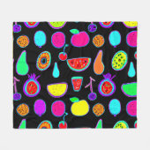 トロピカルグロー爆発 フリースブランケット (正面(横))