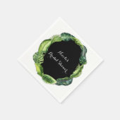 トロピカルグ葉リーンエレガントグのシックなサマー結婚ズ スタンダードカクテルナプキン (角)