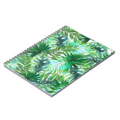 トロピカルグ葉リーン、水彩シームレス。 ノートブック (左側)