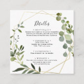 トロピカルグ葉ロンスペインのグ結婚詳細 エンクロージャーカード (正面)