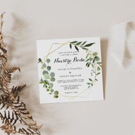 トロピカルグ葉ロンスペインのグ結婚 招待状