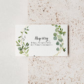 トロピカルグ葉ロン結婚グのギフト登録 エンクロージャーカード