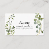 トロピカルグ葉ロン結婚グのギフト登録 エンクロージャーカード (正面)