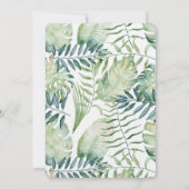 トロピカルグ葉ロン結婚グの 招待状 (裏面)