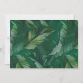 トロピカルグ葉ロン結婚グの 招待状 (裏面)