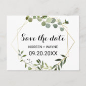 トロピカルグ葉ローンの日付カードを保存 ポストカード (正面)