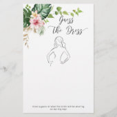 トロピカルゲットザドレスブライダルシャワーゲーム (正面)