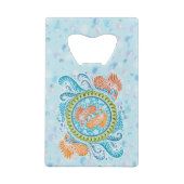 トロピカルコイ曼荼羅 | 海鮮やか禅美術 クレジットカード栓抜き (裏面)